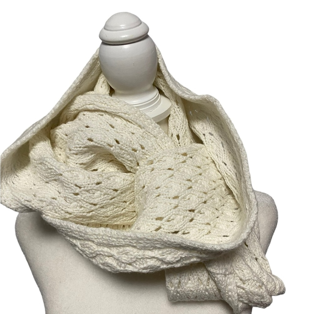 J Jill knit eternity scarf in white. EUC